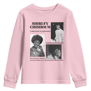Shirley Chisholm Unbought And Unbossed Youth Sweatshirt Vintage Feminist Poster TS12 Light Pink Print Your Wear