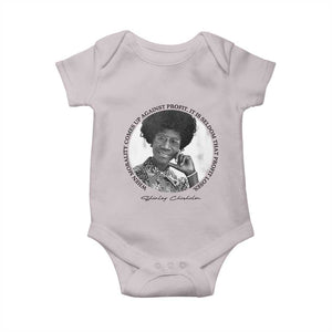 Shirley Chisholm Civil Rights Leader Quote Baby Onesie When Morality Meets Profit TS12 Ice Gray Print Your Wear