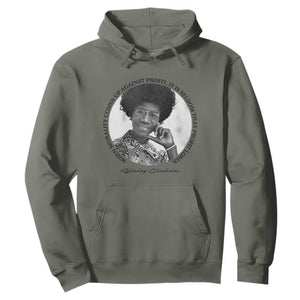 Shirley Chisholm Civil Rights Leader Quote Hoodie When Morality Meets Profit TS12 Military Green Print Your Wear