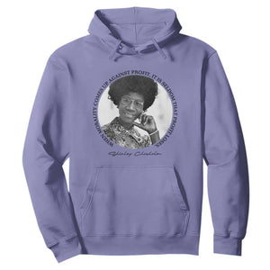 Shirley Chisholm Civil Rights Leader Quote Hoodie When Morality Meets Profit TS12 Violet Print Your Wear
