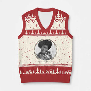 Shirley Chisholm Civil Rights Leader Quote V-Neck Knit Sweater Vest When Morality Meets Profit TS12 Beige Red Print Your Wear