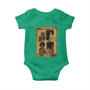 Vintage Shirley Chisholm Baby Onesie When Morality Meets Profit Quote TS12 Irish Green Print Your Wear