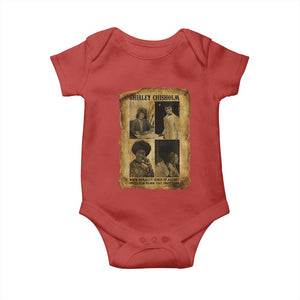 Vintage Shirley Chisholm Baby Onesie When Morality Meets Profit Quote TS12 Red Print Your Wear