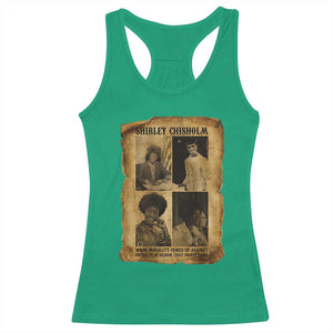 Vintage Shirley Chisholm Racerback Tank Top When Morality Meets Profit Quote TS12 Irish Green Print Your Wear