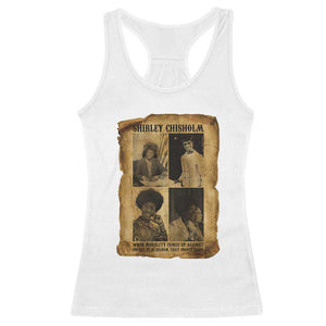 Vintage Shirley Chisholm Racerback Tank Top When Morality Meets Profit Quote TS12 White Print Your Wear