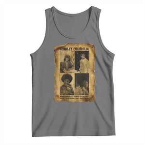 Vintage Shirley Chisholm Tank Top When Morality Meets Profit Quote TS12 Black Heather Print Your Wear