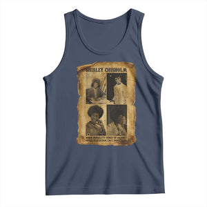 Vintage Shirley Chisholm Tank Top When Morality Meets Profit Quote TS12 Navy Print Your Wear