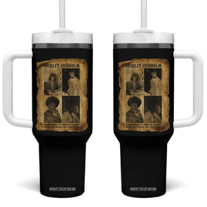 Vintage Shirley Chisholm Tumbler With Handle When Morality Meets Profit Quote TS12 One Size: 40 oz Black Print Your Wear