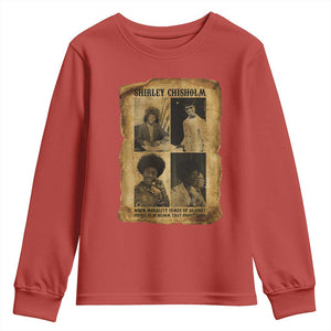 Vintage Shirley Chisholm Youth Sweatshirt When Morality Meets Profit Quote TS12 Red Print Your Wear