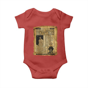 Vintage Newspaper Shirley Chisholm Baby Onesie First Black Woman In Congress TS12 Red Print Your Wear