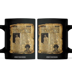 Vintage Newspaper Shirley Chisholm Coffee Mug First Black Woman In Congress TS12 Black Print Your Wear