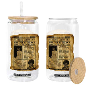 Vintage Newspaper Shirley Chisholm Glass Can First Black Woman In Congress TS12 Print Your Wear