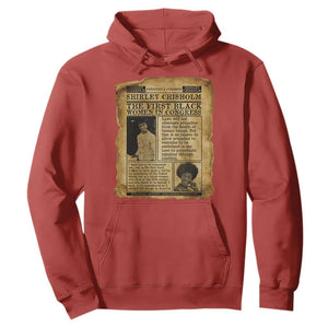 Vintage Newspaper Shirley Chisholm Hoodie First Black Woman In Congress TS12 Red Print Your Wear