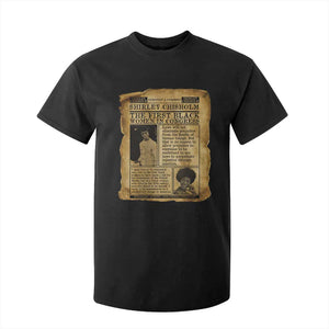 Vintage Newspaper Shirley Chisholm T Shirt For Kid First Black Woman In Congress TS12 Black Print Your Wear
