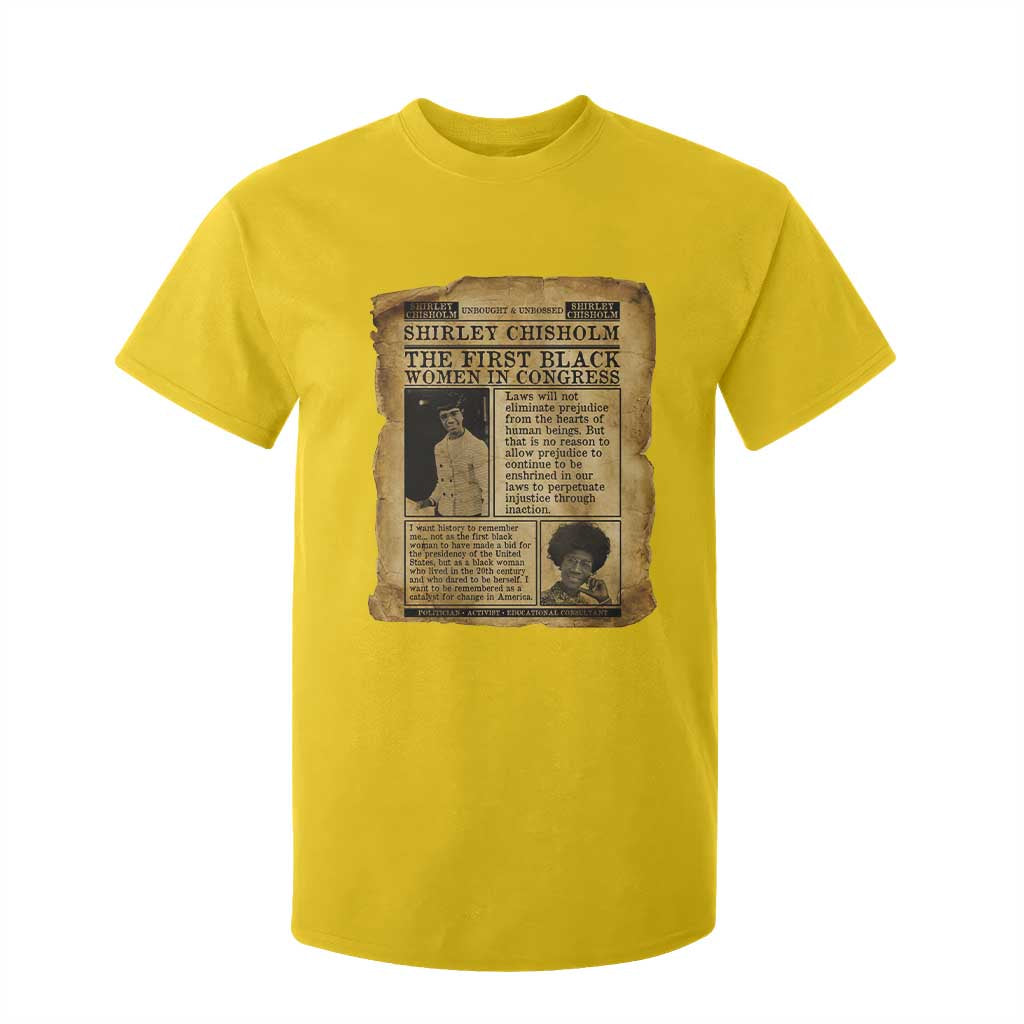 Vintage Newspaper Shirley Chisholm T Shirt For Kid First Black Woman In Congress TS12 Daisy Print Your Wear