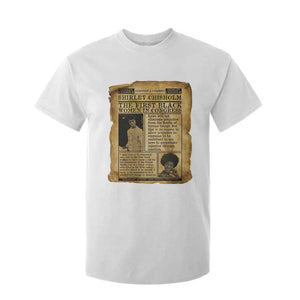 Vintage Newspaper Shirley Chisholm T Shirt For Kid First Black Woman In Congress TS12 White Print Your Wear
