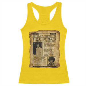 Vintage Newspaper Shirley Chisholm Racerback Tank Top First Black Woman In Congress TS12 Daisy Print Your Wear