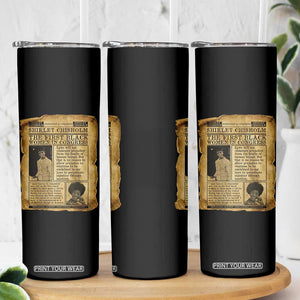 Vintage Newspaper Shirley Chisholm Skinny Tumbler First Black Woman In Congress TS12 Print Your Wear