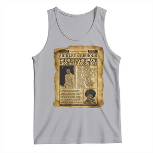 Vintage Newspaper Shirley Chisholm Tank Top First Black Woman In Congress TS12 Athletic Heather Print Your Wear