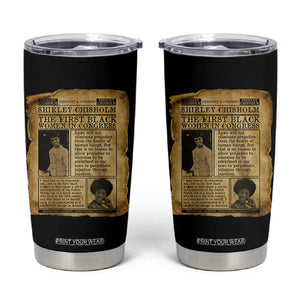 Vintage Newspaper Shirley Chisholm Tumbler Cup First Black Woman In Congress TS12 Black Print Your Wear