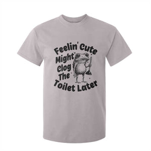 Funny Plumber Frog Gift T Shirt For Kid Feeling Cute Might Clog The Toilet Later TS12 Ice Gray Print Your Wear