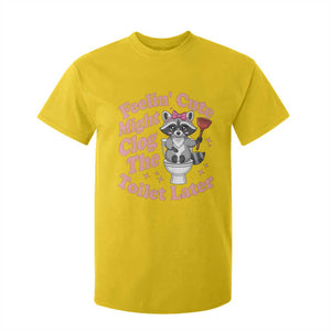 Feeling Cute Might Clog Toilet Later T Shirt For Kid Funny Raccoon TS12 Daisy Print Your Wear
