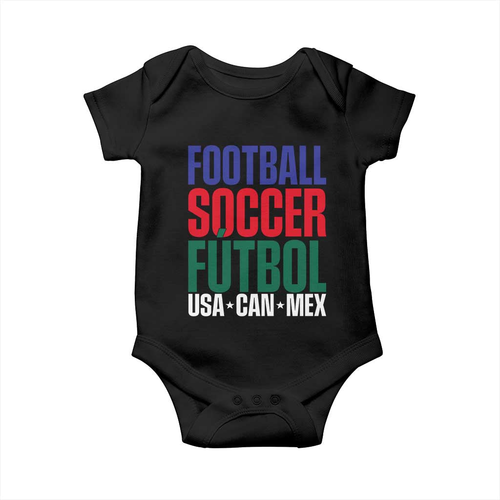 Canada Mexico USA Baby Onesie Football Fan Gift TS12 Black Print Your Wear