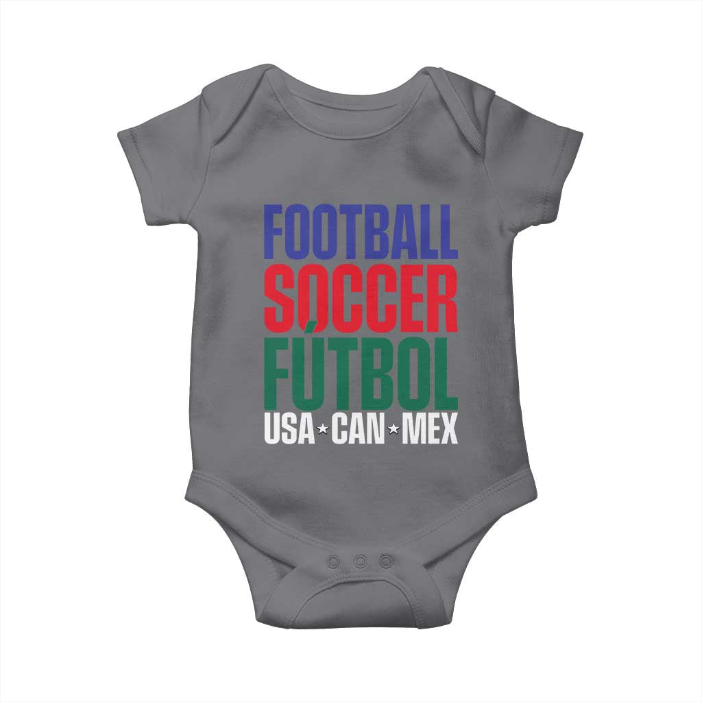 Canada Mexico USA Baby Onesie Football Fan Gift TS12 Charcoal Print Your Wear