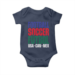 Canada Mexico USA Baby Onesie Football Fan Gift TS12 Navy Print Your Wear