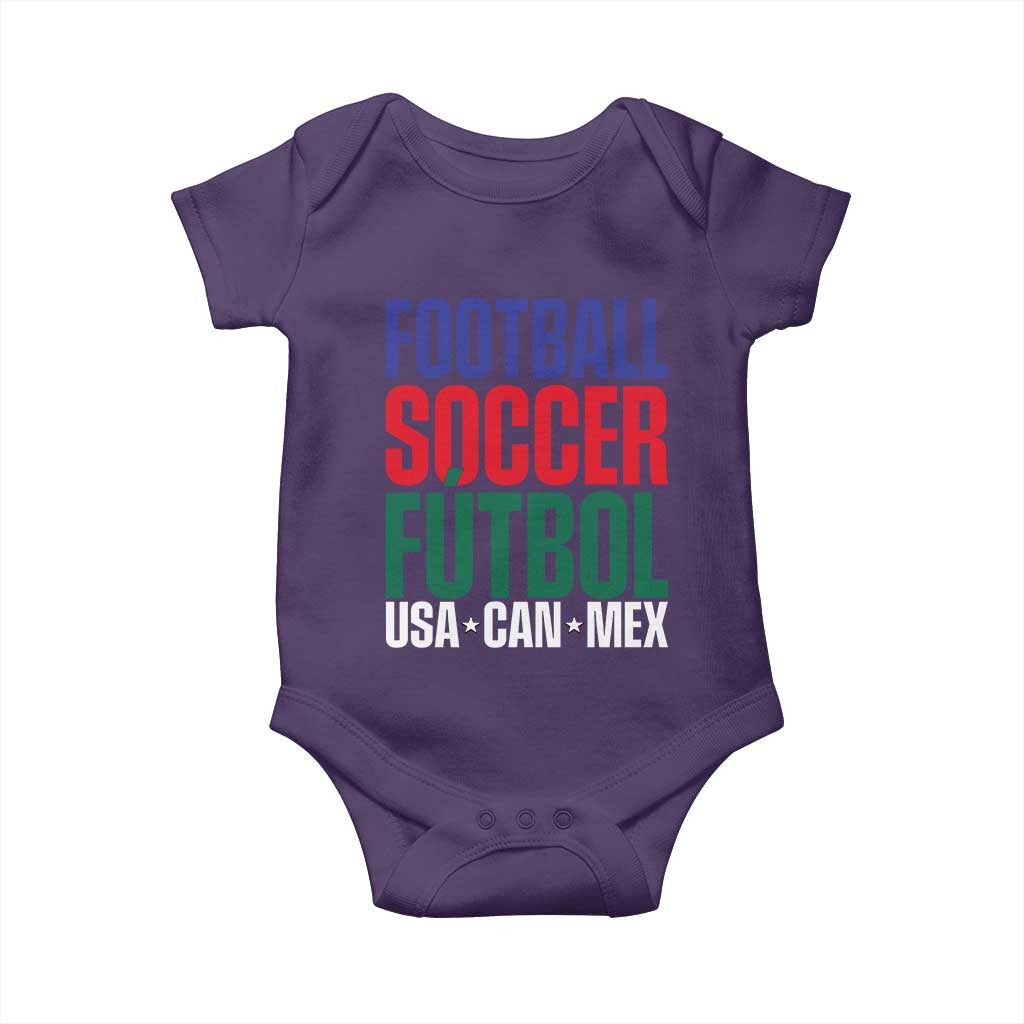 Canada Mexico USA Baby Onesie Football Fan Gift TS12 Purple Print Your Wear