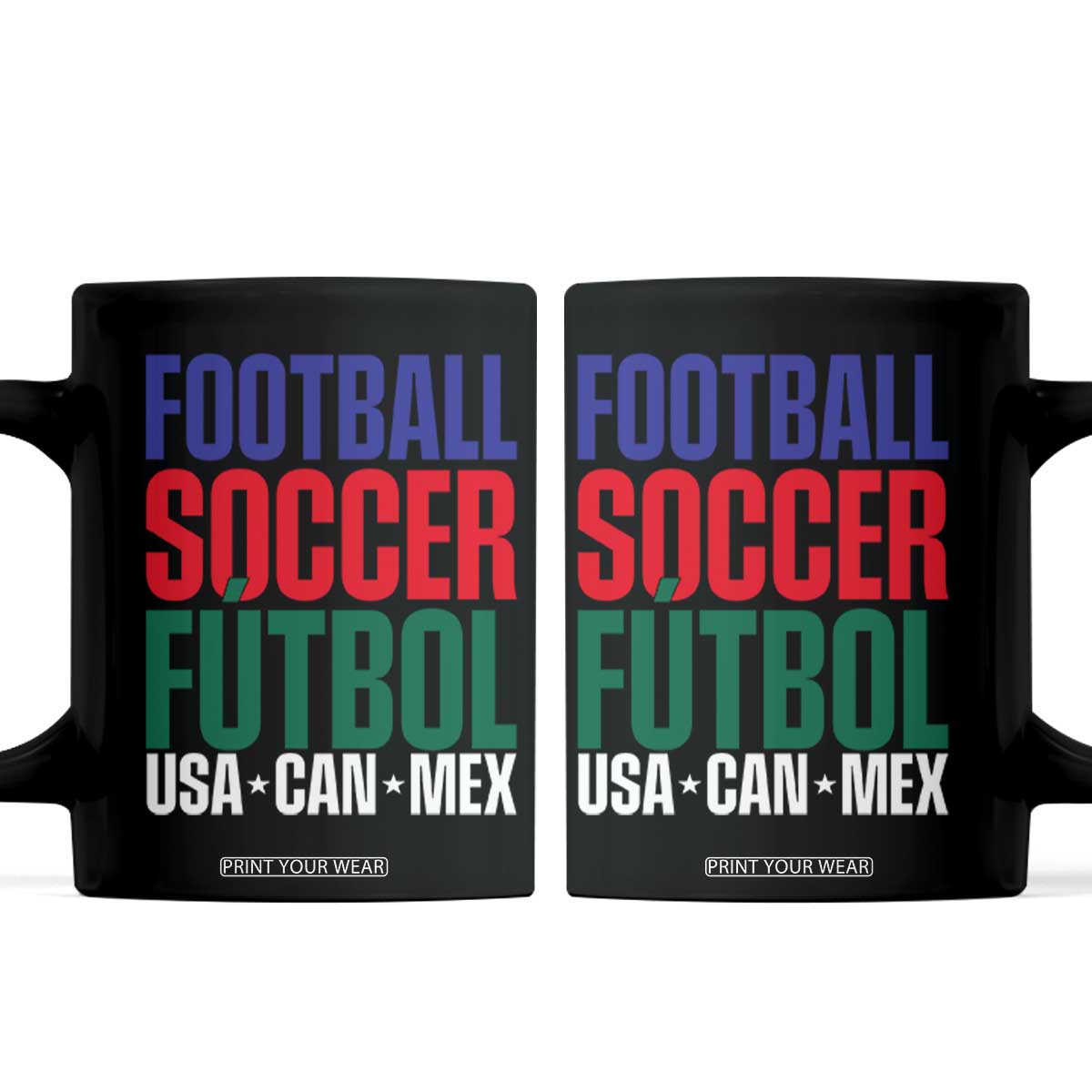 Canada Mexico USA Coffee Mug Football Fan Gift TS12 Black Print Your Wear
