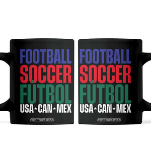 Canada Mexico USA Coffee Mug Football Fan Gift TS12 Black Print Your Wear