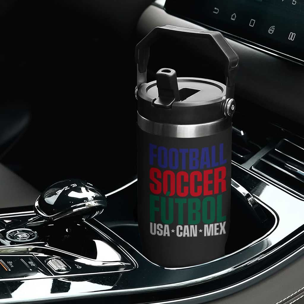 Canada Mexico USA Flip Straw Tumbler Football Fan Gift TS12 Print Your Wear