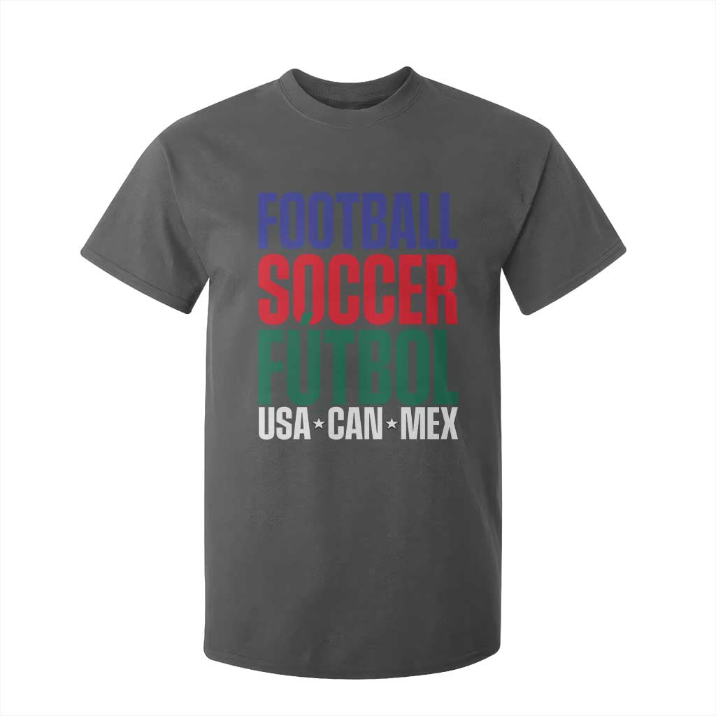 Canada Mexico USA T Shirt For Kid Football Fan Gift TS12 Dark Heather Print Your Wear