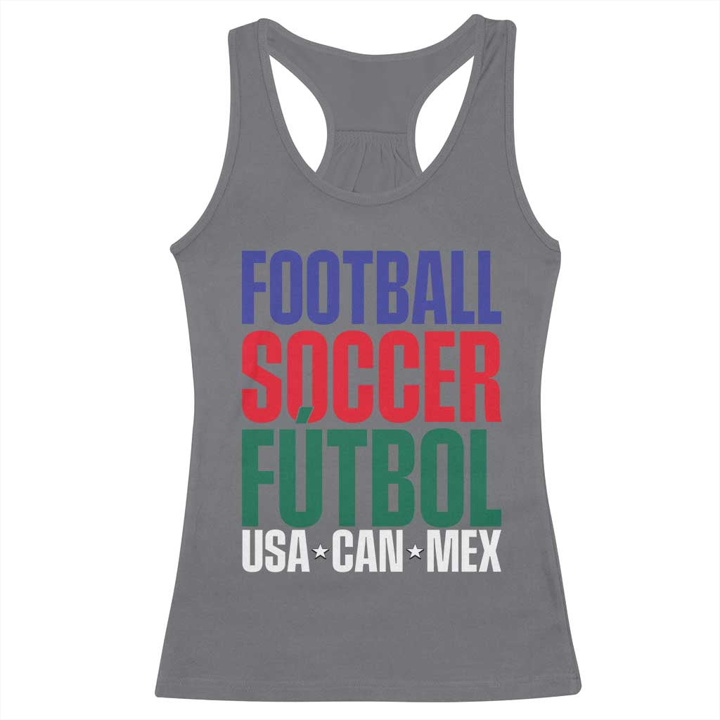 Canada Mexico USA Racerback Tank Top Football Fan Gift TS12 Charcoal Print Your Wear