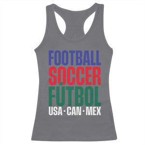 Canada Mexico USA Racerback Tank Top Football Fan Gift TS12 Charcoal Print Your Wear
