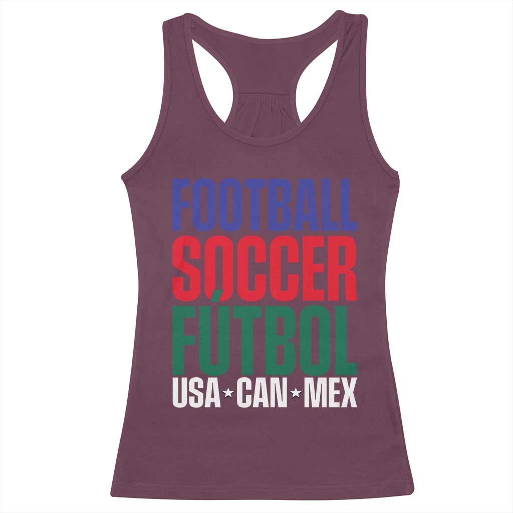 Canada Mexico USA Racerback Tank Top Football Fan Gift TS12 Maroon Print Your Wear