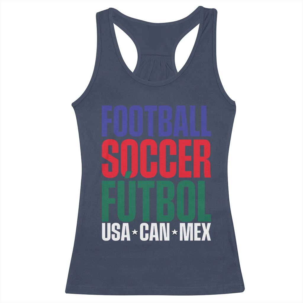 Canada Mexico USA Racerback Tank Top Football Fan Gift TS12 Navy Print Your Wear