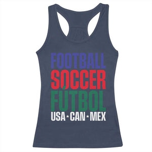 Canada Mexico USA Racerback Tank Top Football Fan Gift TS12 Navy Print Your Wear