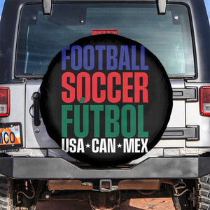 Canada Mexico USA Spare Tire Cover Football Fan Gift TS12 No hole Black Print Your Wear