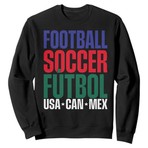 Canada Mexico USA Sweatshirt Football Fan Gift TS12 Black Print Your Wear
