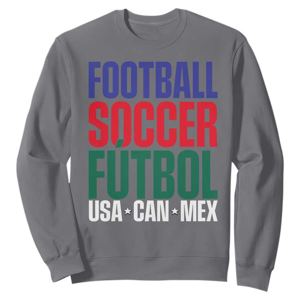 Canada Mexico USA Sweatshirt Football Fan Gift TS12 Charcoal Print Your Wear