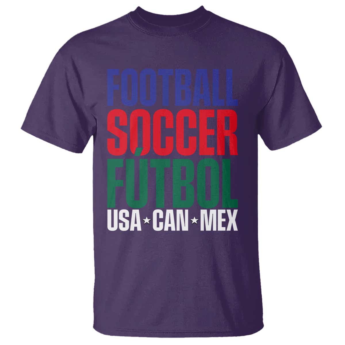 Canada Mexico USA T Shirt Football Fan Gift TS12 Purple Print Your Wear