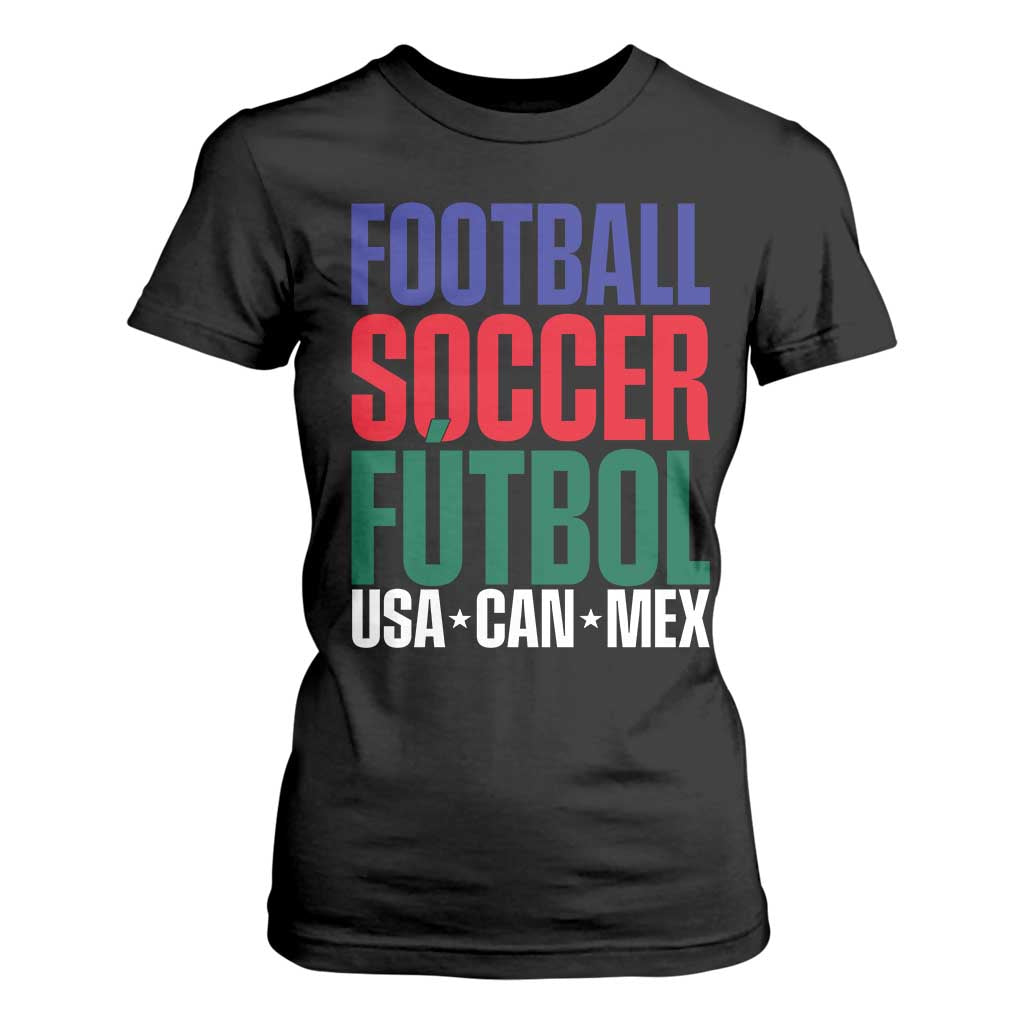 Canada Mexico USA T Shirt For Women Football Fan Gift TS12 Black Print Your Wear