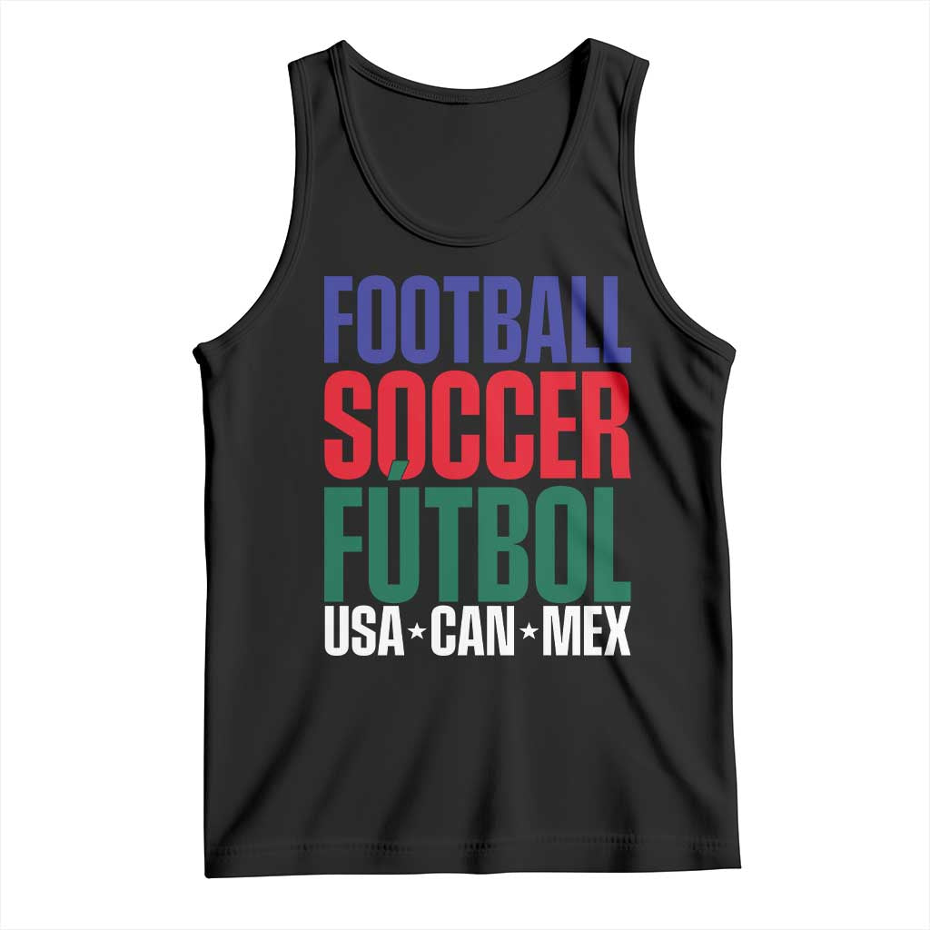 Canada Mexico USA Tank Top Football Fan Gift TS12 Black Print Your Wear