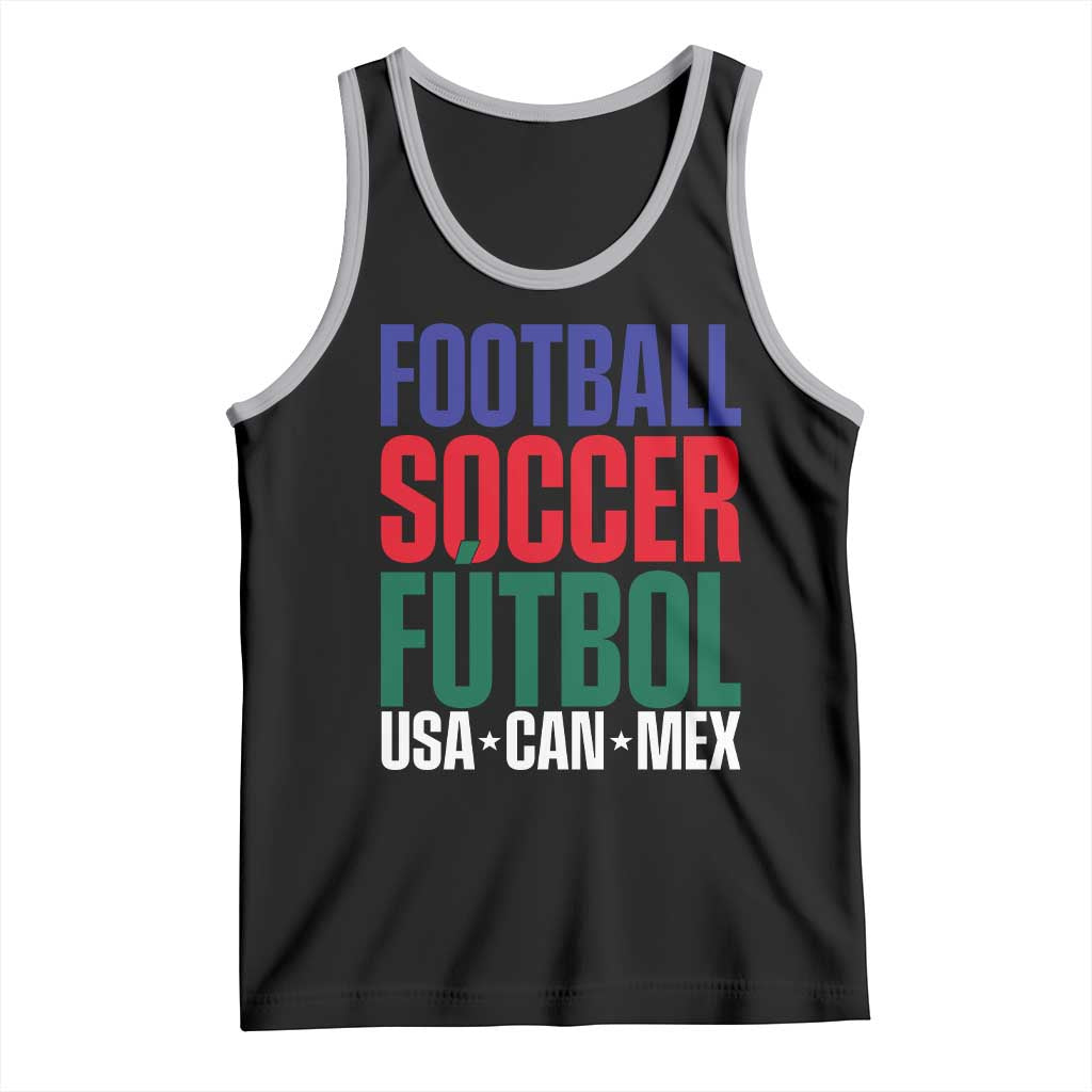 Canada Mexico USA Tank Top Football Fan Gift TS12 Black Athletic Heather Print Your Wear