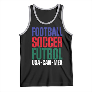 Canada Mexico USA Tank Top Football Fan Gift TS12 Black Athletic Heather Print Your Wear