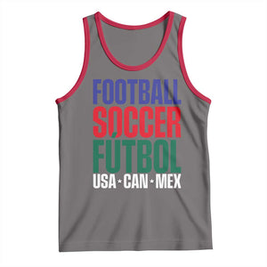 Canada Mexico USA Tank Top Football Fan Gift TS12 Deep Heather Red Print Your Wear
