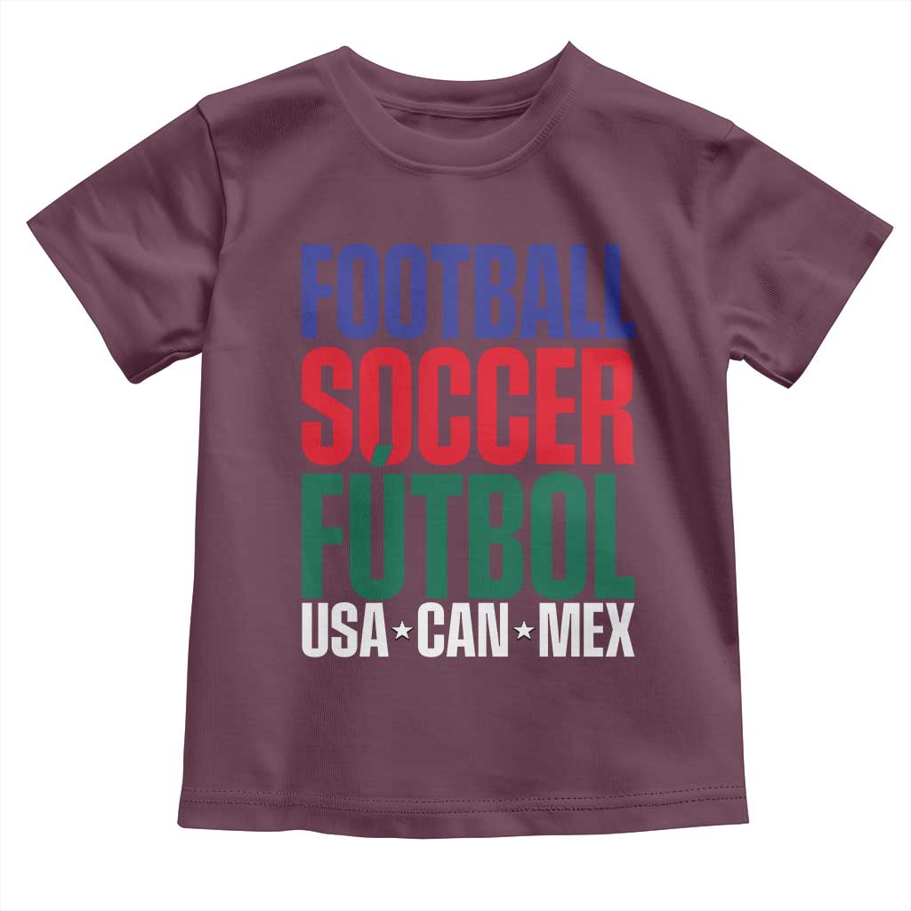 Canada Mexico USA Toddler T Shirt Football Fan Gift TS12 Maroon Print Your Wear