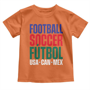 Canada Mexico USA Toddler T Shirt Football Fan Gift TS12 Orange Print Your Wear
